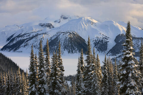 Amazing light over Mount Garibaldi and Garibaldi Lake.