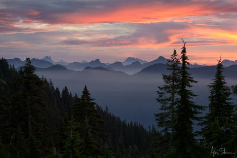 Glorious morning light at Seymour Mountain.